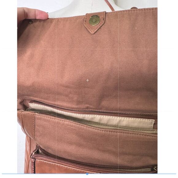 The Sak Ventura Backpack in Leather Adjustable Convertible Strap Tobacco Floral - Picture 4 of 6